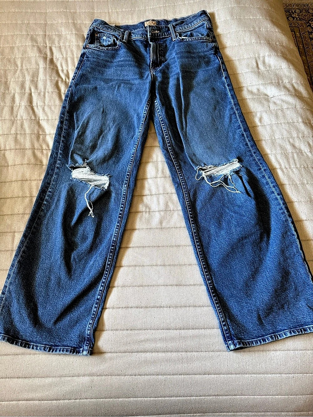 MOTHER The Down Low Spinner Hover Flare Jeans Blue Waist 28